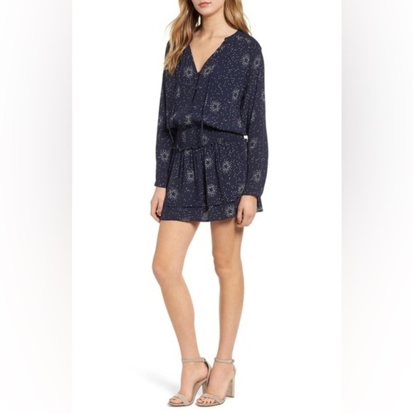 Rails Jasmine Navy Stella Multi star constellation Print Long sleeve dress Small - Picture 3 of 9